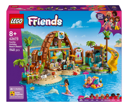 Klocki LEGO® LEGO Friends 42673 Rodzinne wakacje na plaży